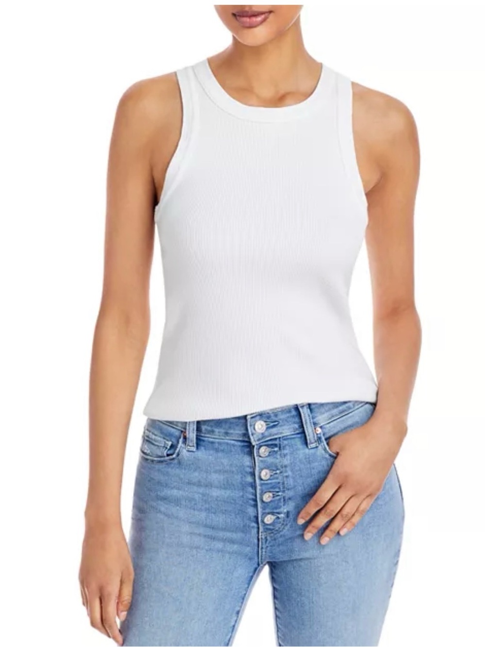 Citizens Of Humanity Isabel Ribbed White Ribbed Tank Top NWOT